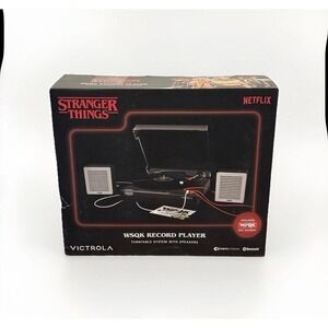 Victrola Record Player Unisex OS Black New Stranger Things WSQK Bluetooth